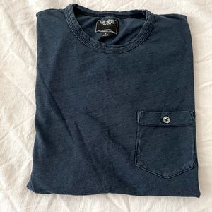 Todd Snyder Indigo Slub Pocket T Large
